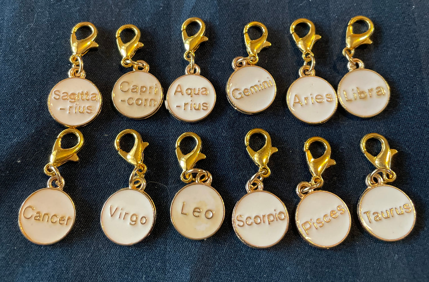 White zodiac charms 🌌