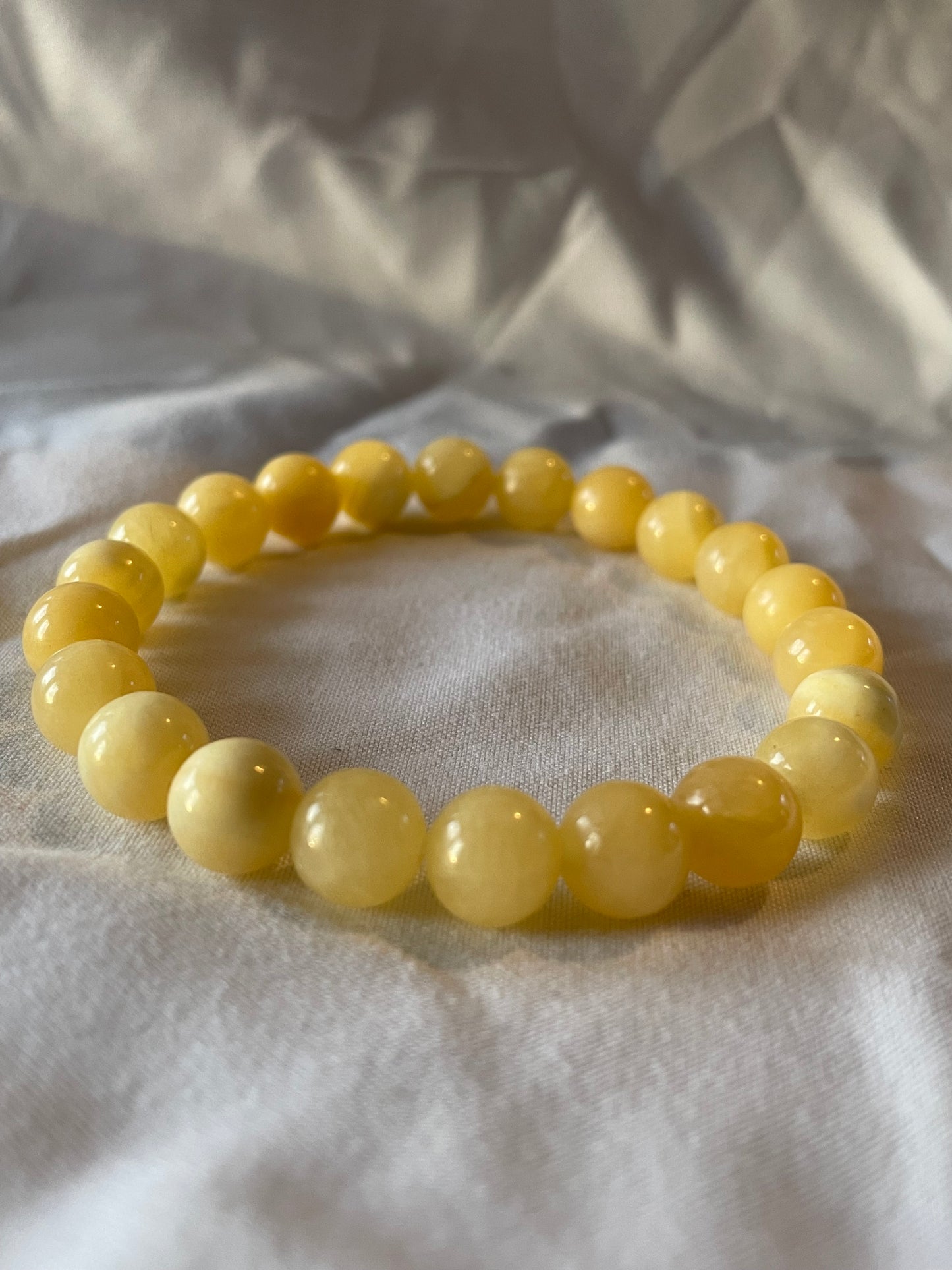 Yellow calcite bracelet 8mm