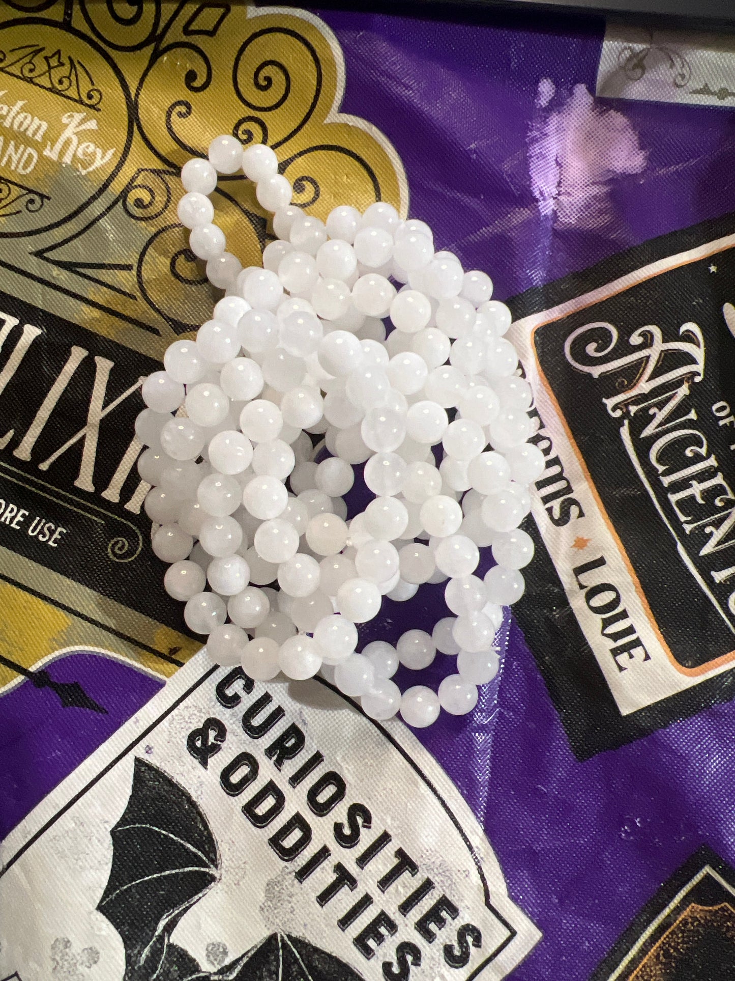 White jade bracelet 8mm