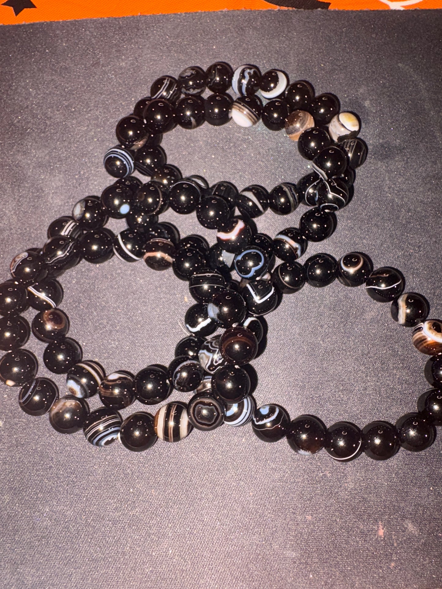 Black agate 10mm bracelet 🏹
