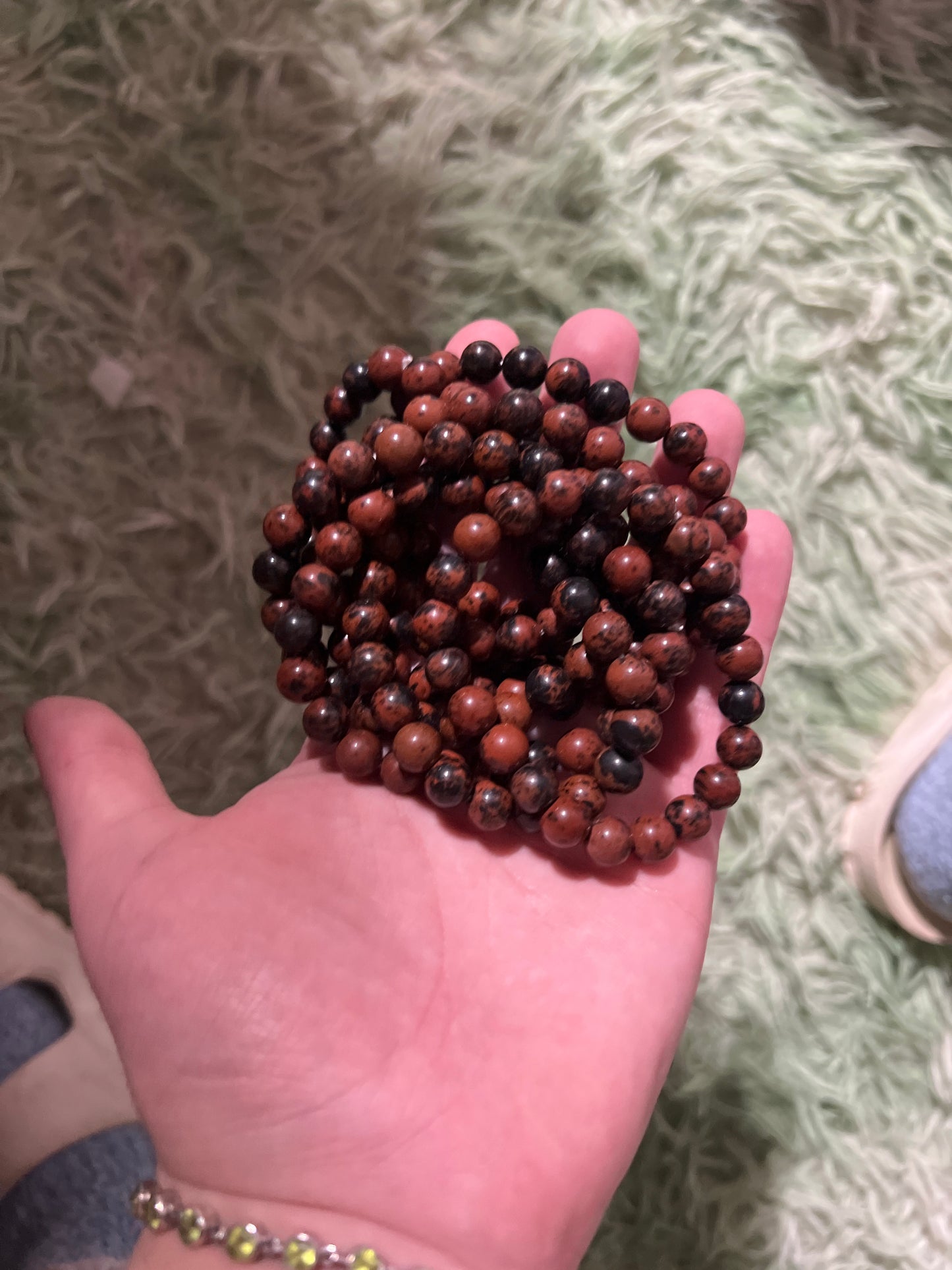 Red obsidian bracelets 8mm