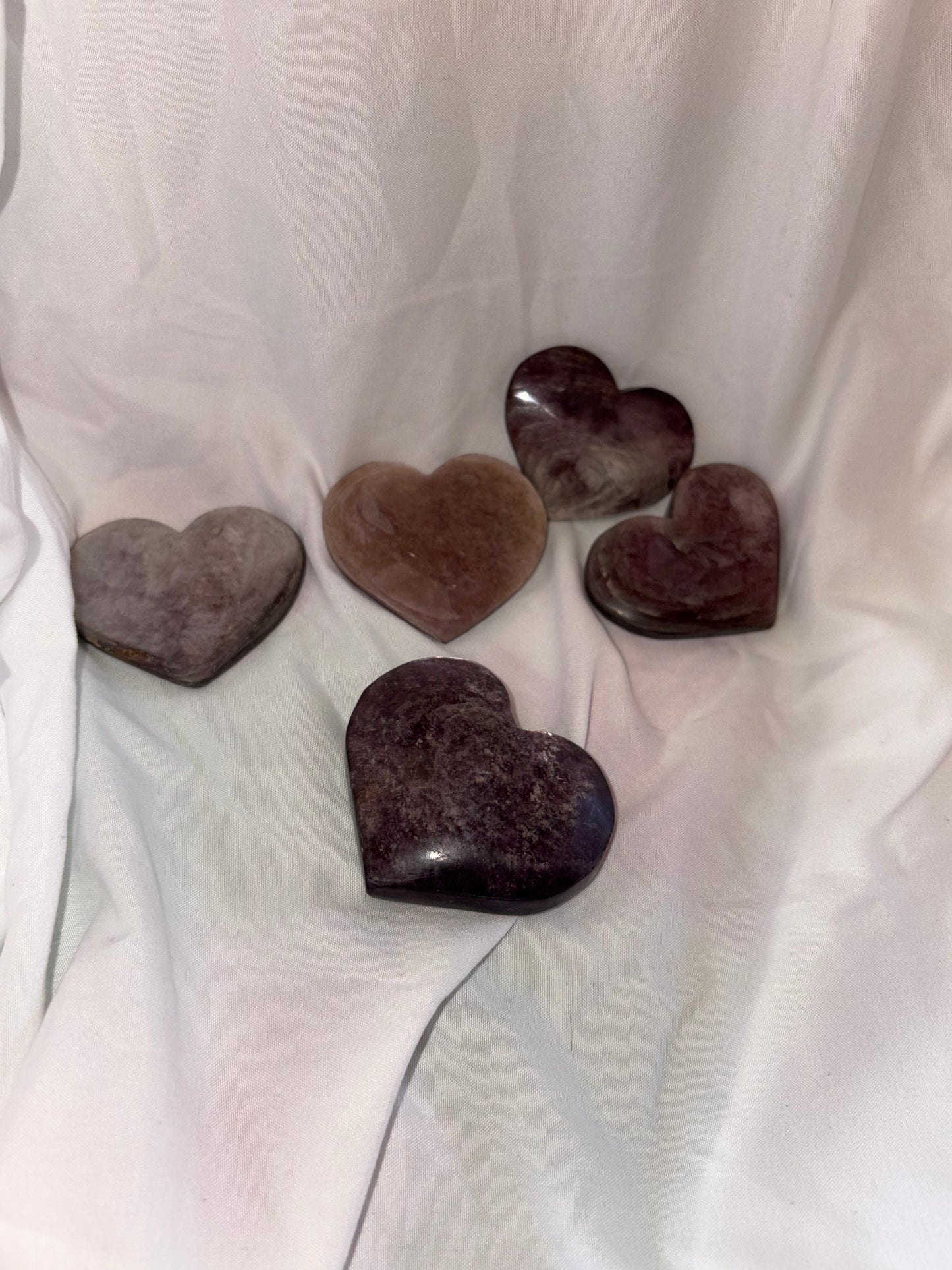 Purple mica heart carving 1pc🦔 (clearance)