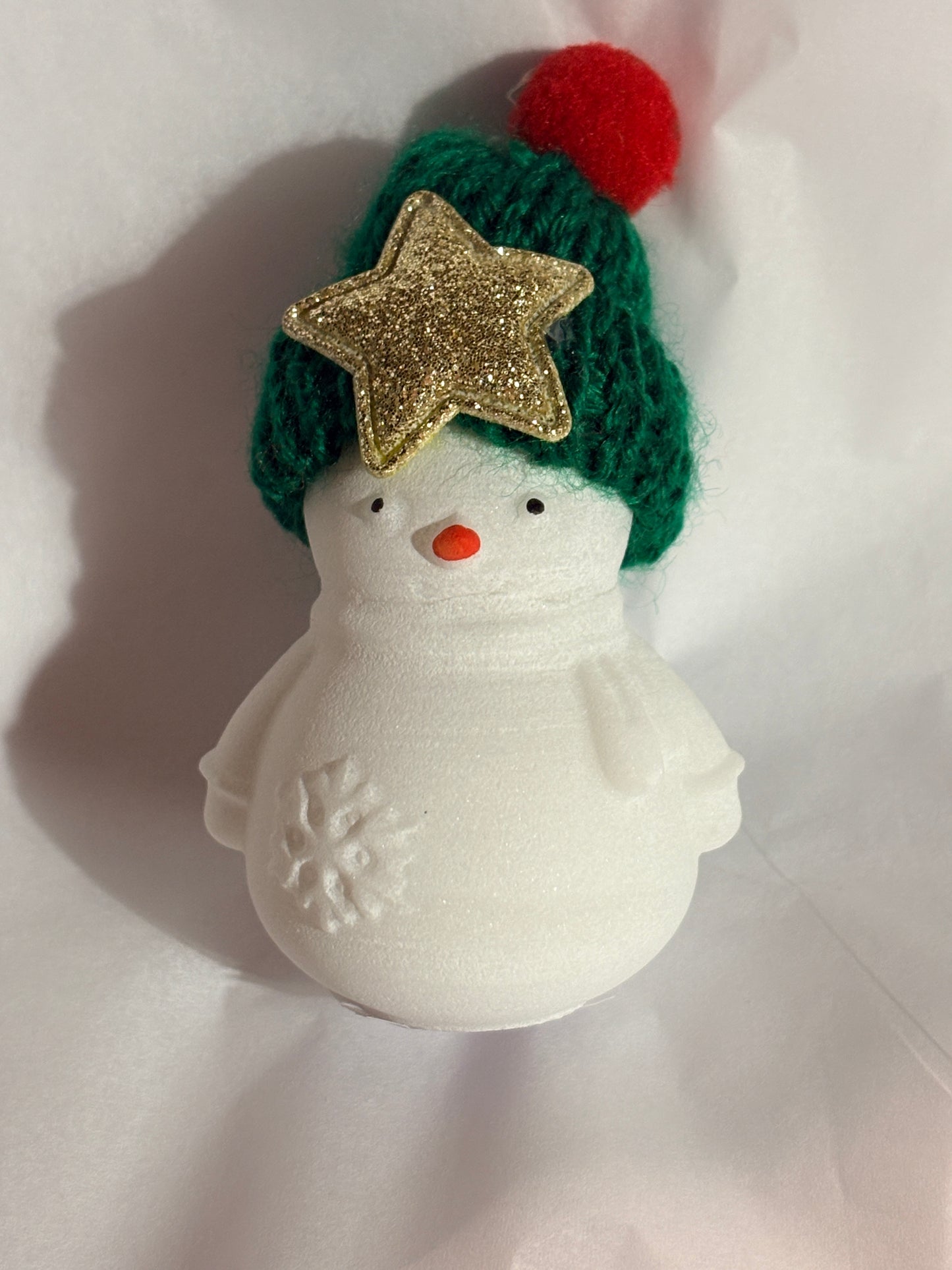 White jade snowman carving ☃️
