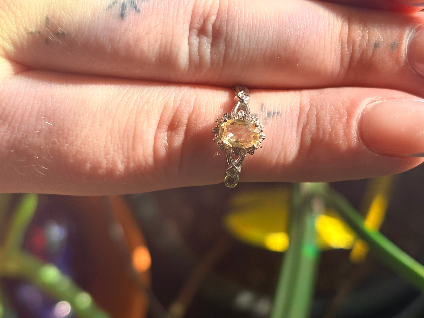 Adjustable citrine ring (select your style)🐣
