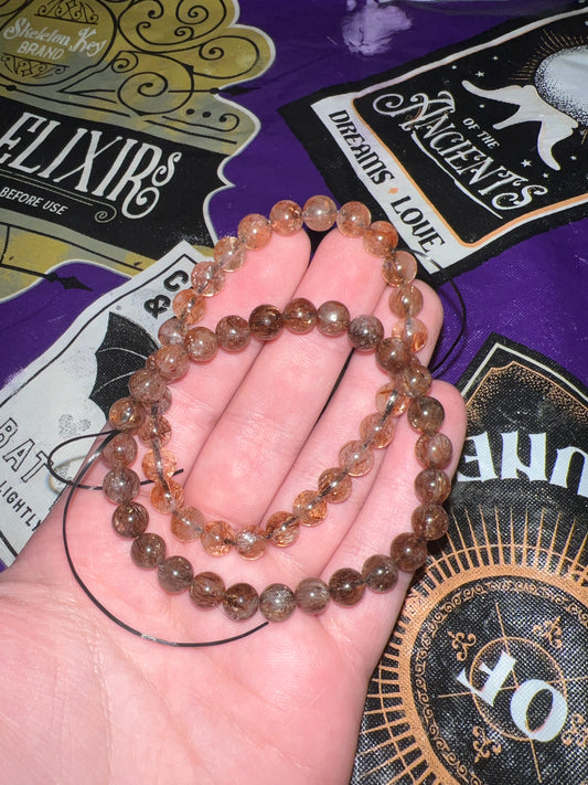 Golden rutile bracelets
