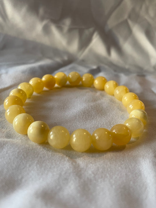 Yellow calcite bracelet 8mm