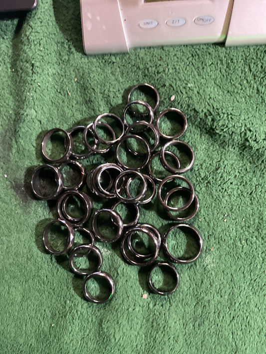 Hematite rings pick size on live or email