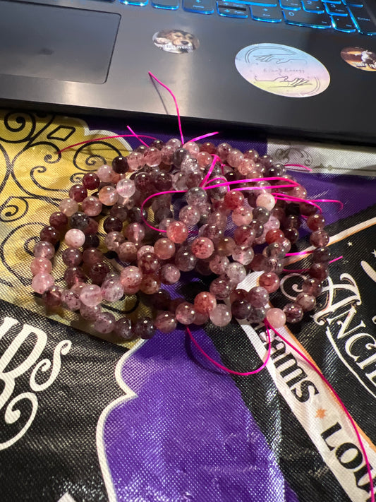 High quality strawberry quartz 6mm