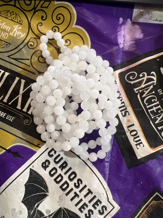 White jade bracelet 8mm