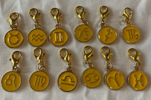 Yellow zodiac keychain 🌌