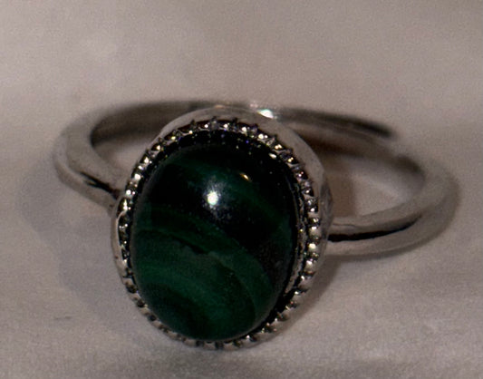 Malachite ring adjustable ❄️
