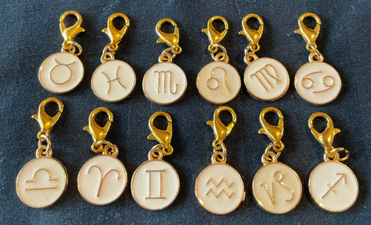 White zodiac charms 🌌