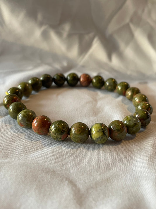 Unakite 8mm bracelet 1pc