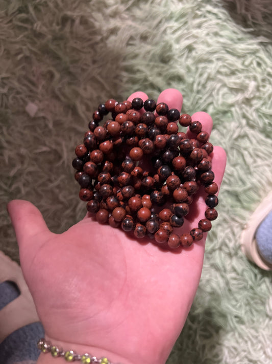 Red obsidian bracelets 8mm