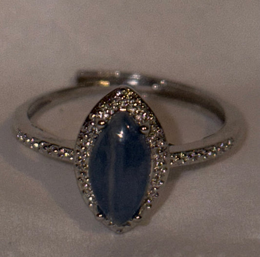 Blue kynite adjustable ring ❄️