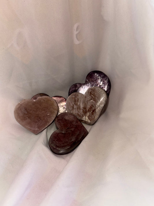 Purple mica heart carving 1pc🦔 (clearance)