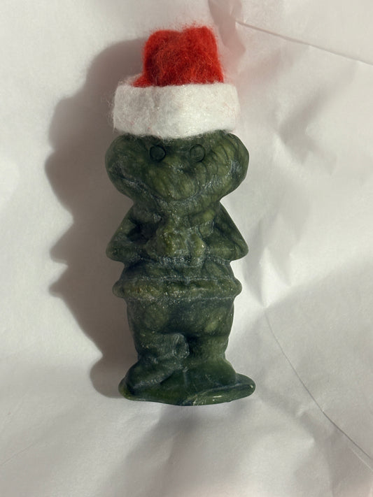 Festive but grumpy jade carving ☃️