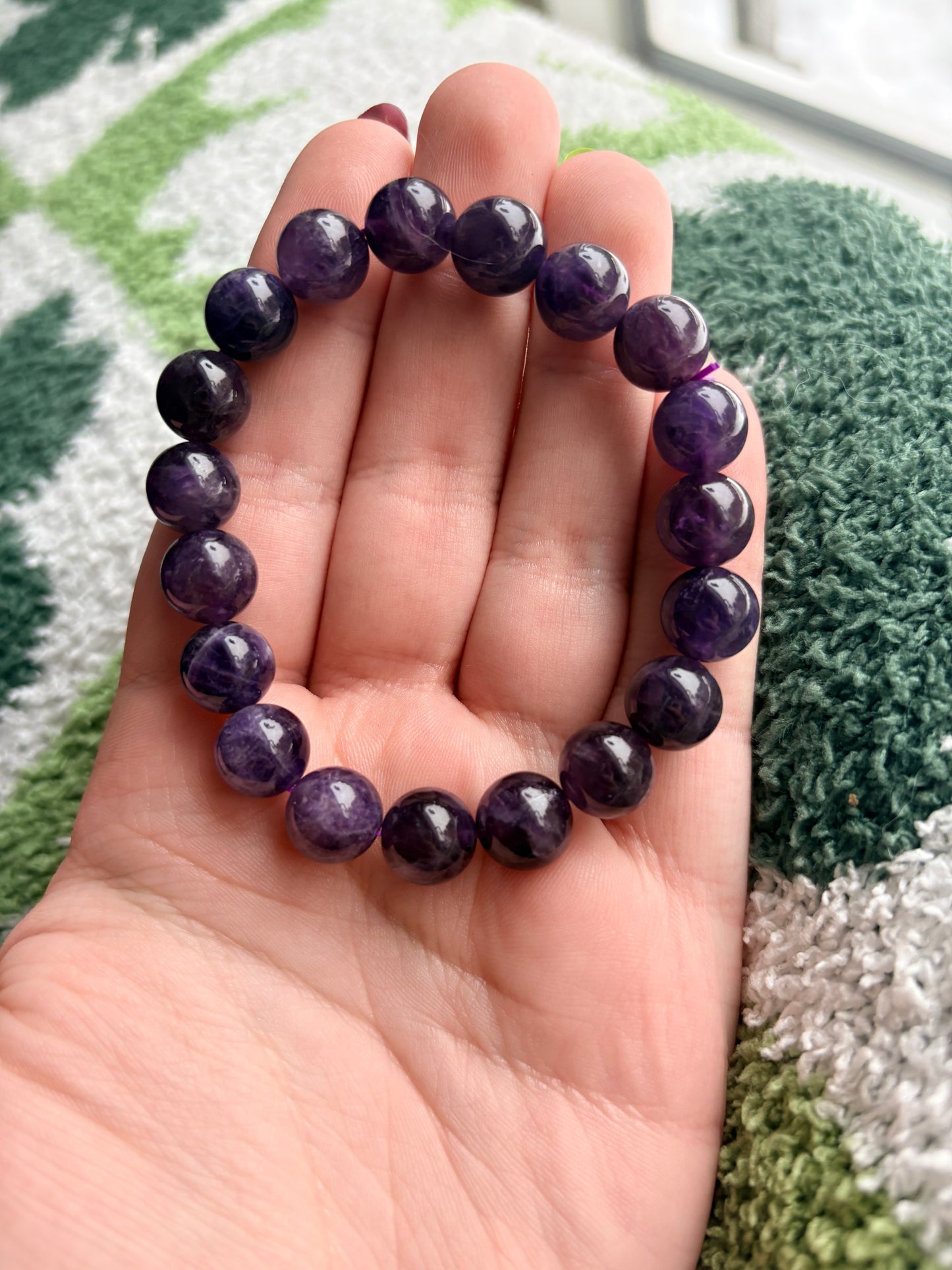 10mm gemstone bracelet. (Select your stone)