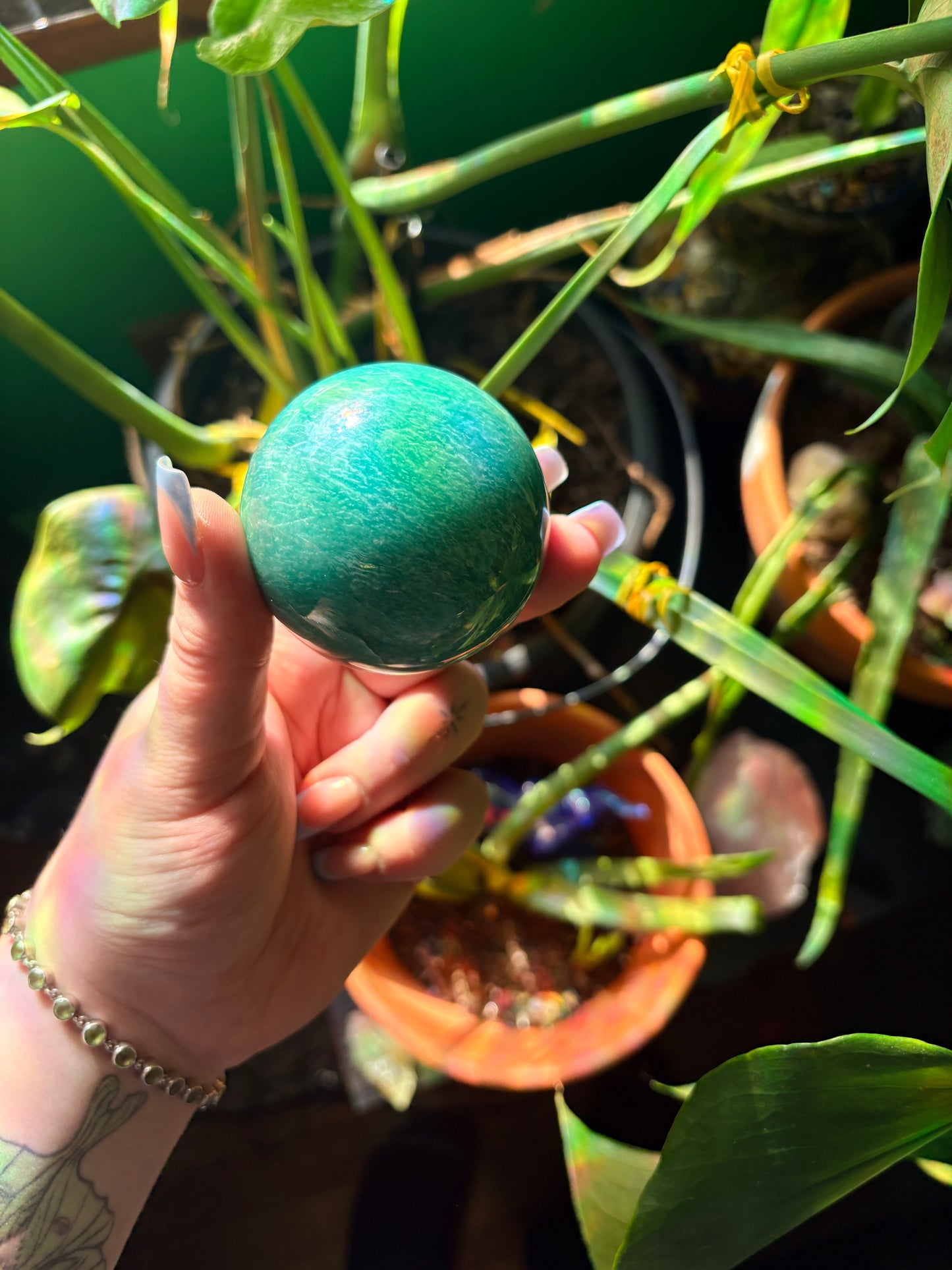 Amazonite teal sphere 🐣