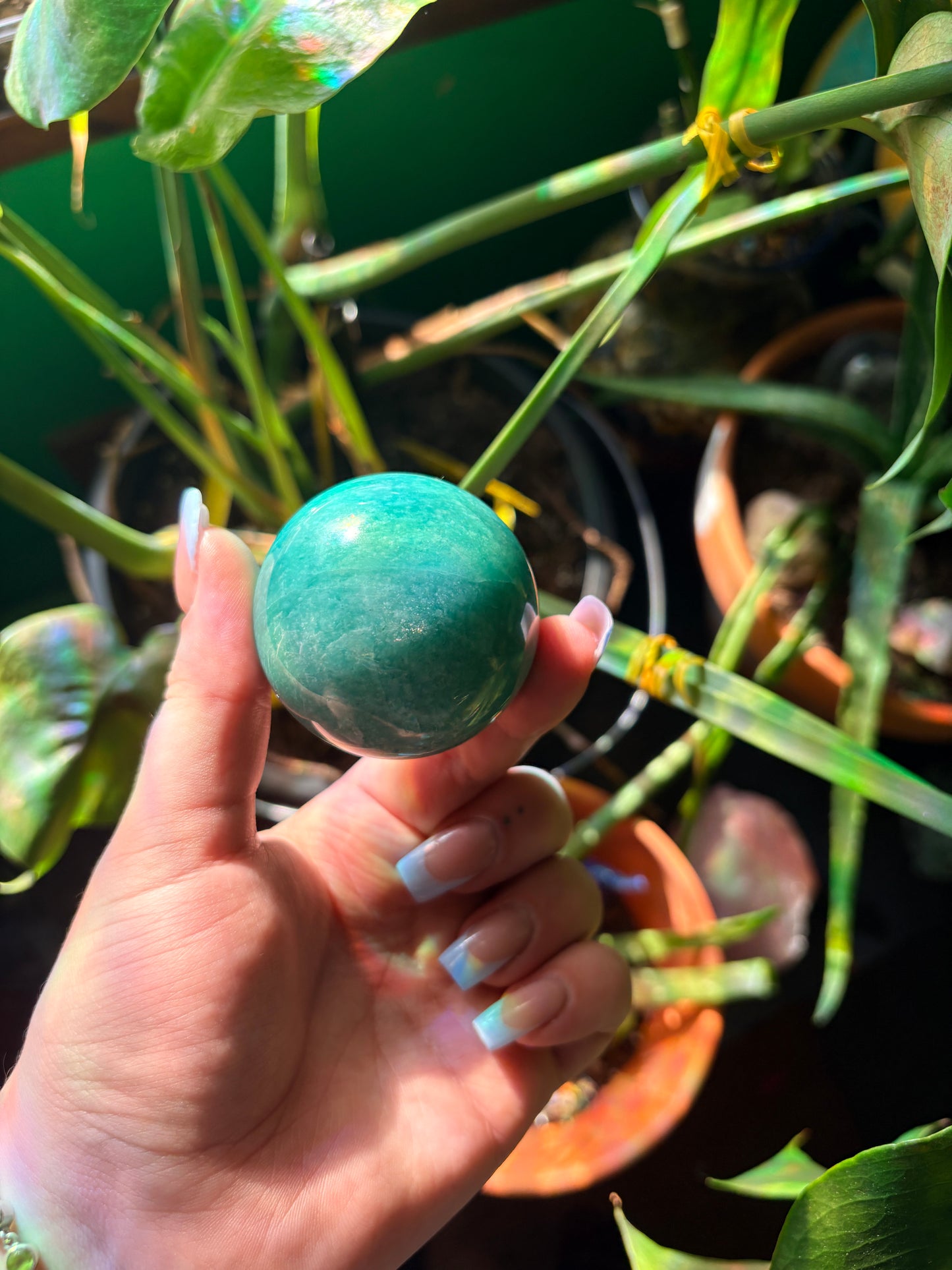 Amazonite teal sphere 🐣