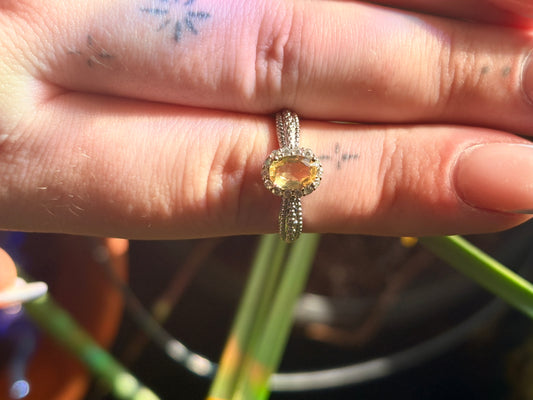 Adjustable citrine ring (select your style)🐣