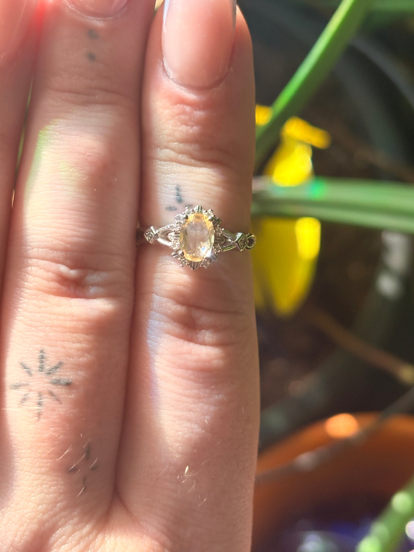 Adjustable citrine ring (select your style)🐣